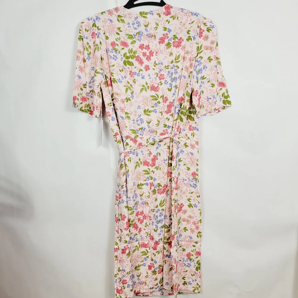 Reformation Floral Midi Dress - Pink and Green - Picture 7 of 8